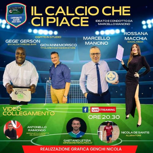 Torna <i>Il Calcio che ci piace</i>: il programma della prima puntata