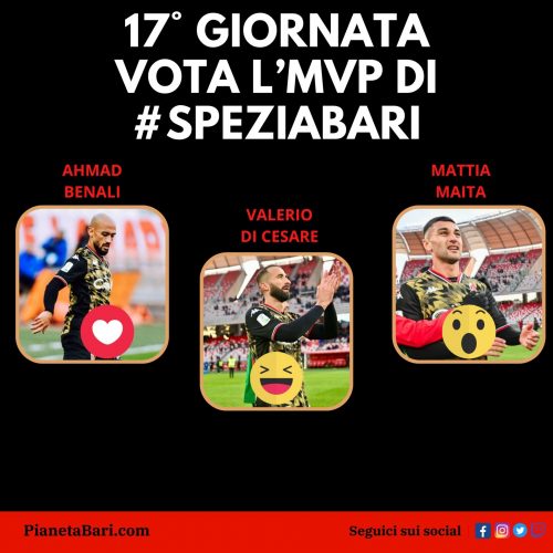 SONDAGGIO PB – L’MVP della diciassettesima giornata è Valerio Di Cesare