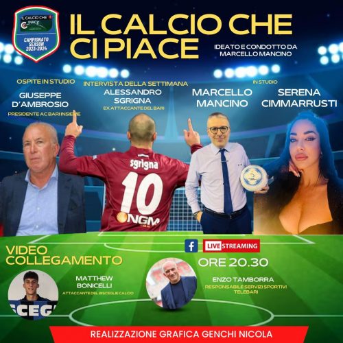 <i>Il Calcio che ci piace</i>: il programma della sesta puntata