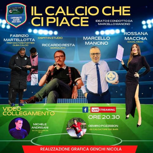 <i>Il Calcio che ci piace</i>: il programma dell’ottava puntata