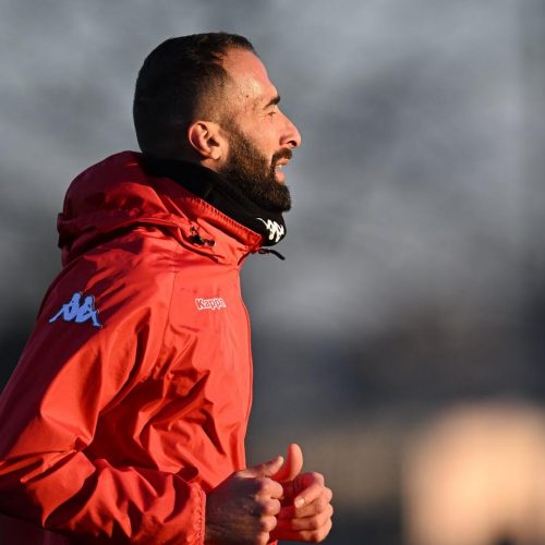 L’allenamento (diretto da D’Urbano): in gruppo Di Cesare e Maiello