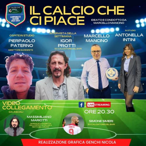 <i>Il Calcio che ci piace</i>: il programma della decima puntata