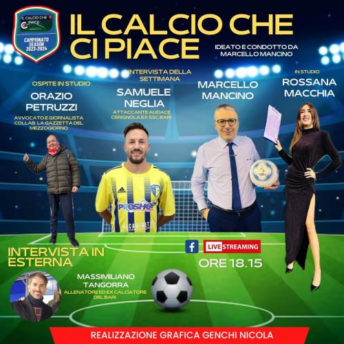 <i>Il Calcio che ci piace</i>: il programma dell’undicesima puntata