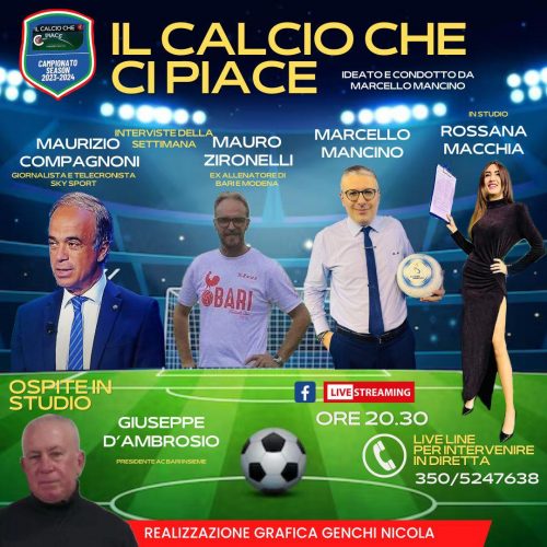 <i>Il Calcio che ci piace</i>: il programma della diciottesima puntata