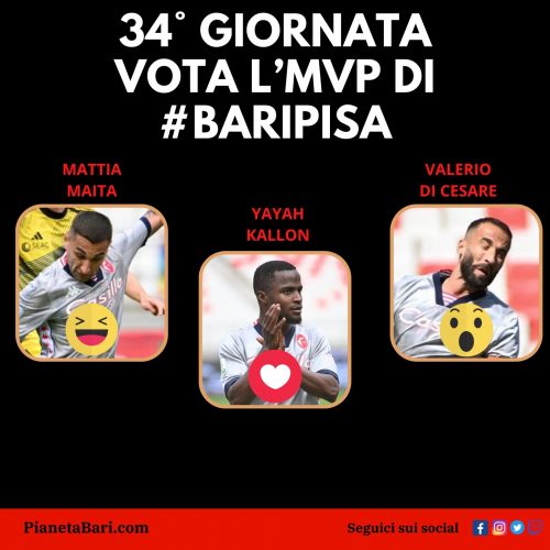 SONDAGGIO PB – L’MVP della trentaquattresima giornata è Mattia Maita