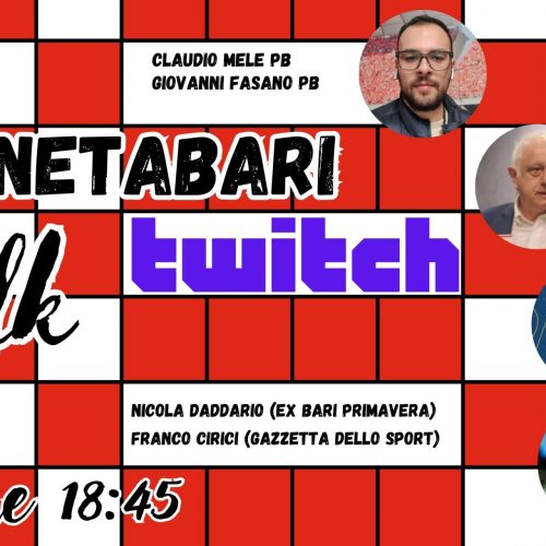 PianetaBari Talk: appuntamento alle 18:45 su Twitch. Ospiti Cirici e Daddario