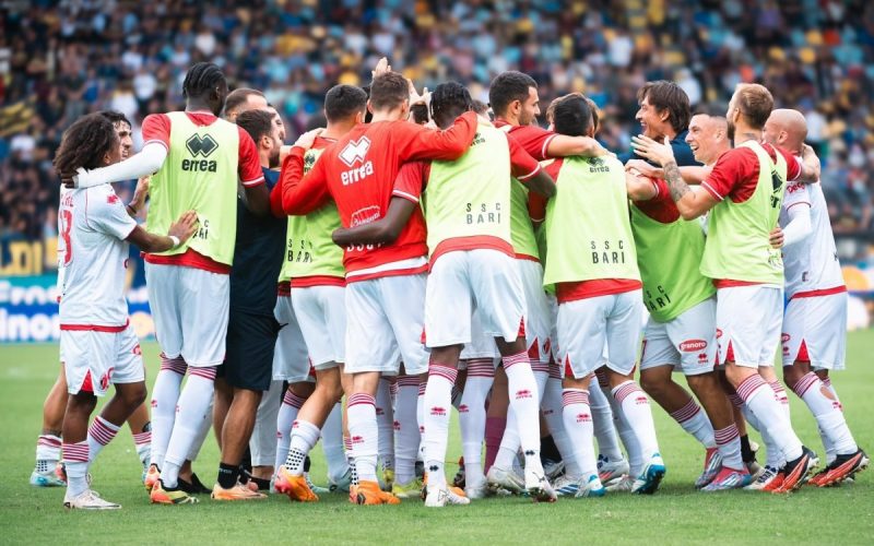 Esultanza Bari Serie B