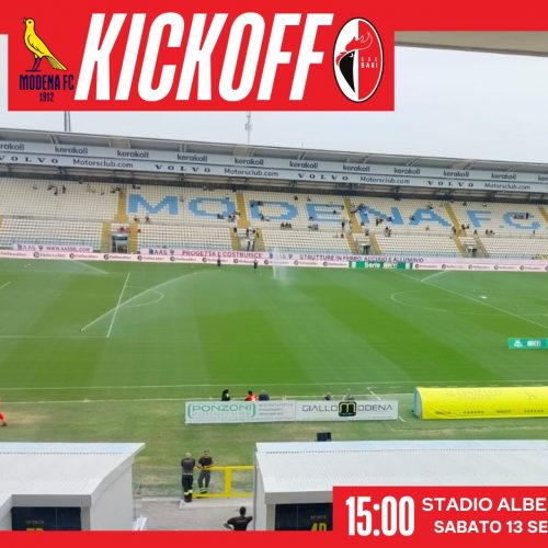 LIVE – La diretta minuto per minuto di Modena-Bari 3-0 (32′, 54′ Gliozzi, 89′ Mendes)