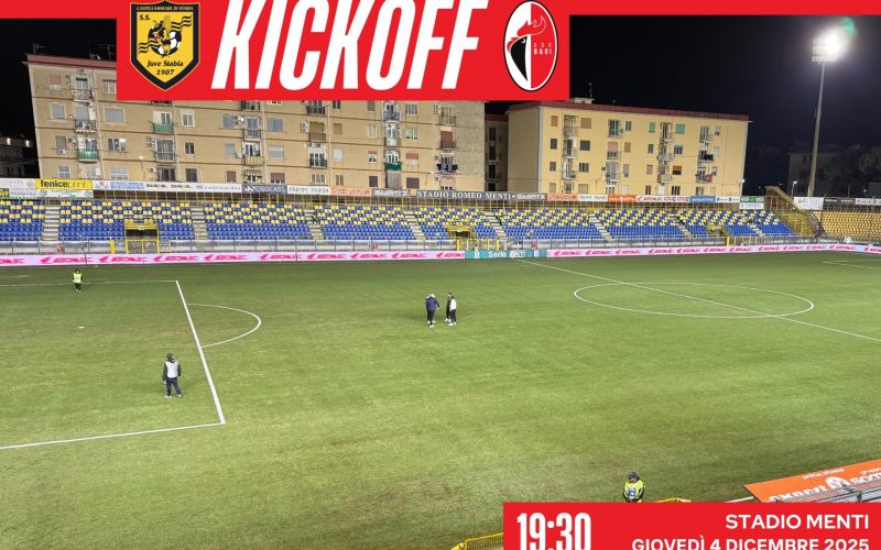 diretta juve stabia bari