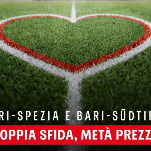 Il Bari chiama la sua gente: prezzi dimezzati per Spezia e Sudtirol. Le info