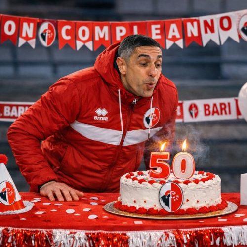 Bari, cifra tonda per Longo. Il tecnico spegne 50 candeline
