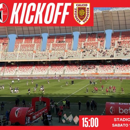 LIVE – La diretta minuto per minuto di Bari-Reggiana 4-1 (11′ Artioli, 16′ Rao, 48′ Rao, 57′ Moncini, 90′ Lusuardi)