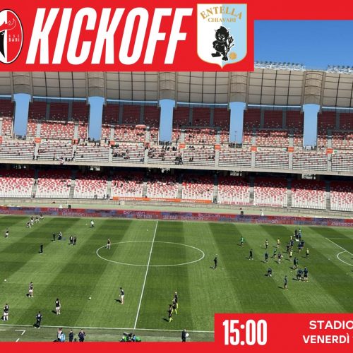 LIVE – La diretta minuto per minuto di Bari-Virtus Entella 2-0 (47′ Moncini, 96′ Maggiore)