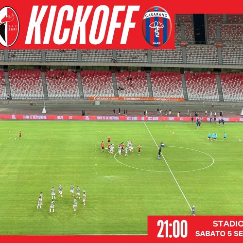 LIVE – La diretta minuto per minuto di Bari-Casarano 1-0 (64′ Bianchi)