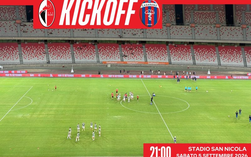 LIVE – La diretta minuto per minuto di Bari-Casarano 1-0 (64′ Bianchi)